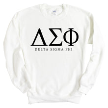 Load image into Gallery viewer, Delta Sigma Phi Sweatshirt - Delta Sig Fraternal Block Crewneck Sweatshirt - Kite and Crest
