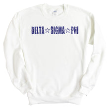 Load image into Gallery viewer, Delta Sigma Phi Sweatshirt - Delta Sig Fraternal Star Crewneck Sweatshirt - Kite and Crest
