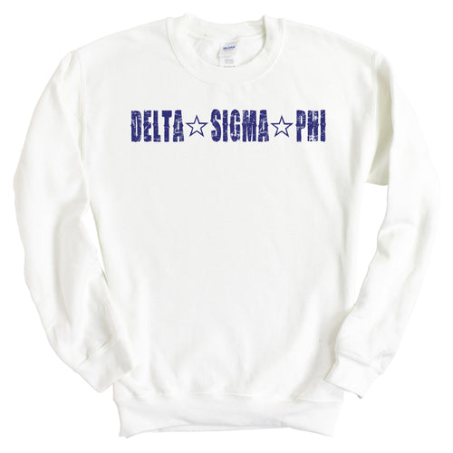 Delta Sigma Phi Sweatshirt - Delta Sig Fraternal Star Crewneck Sweatshirt - Kite and Crest