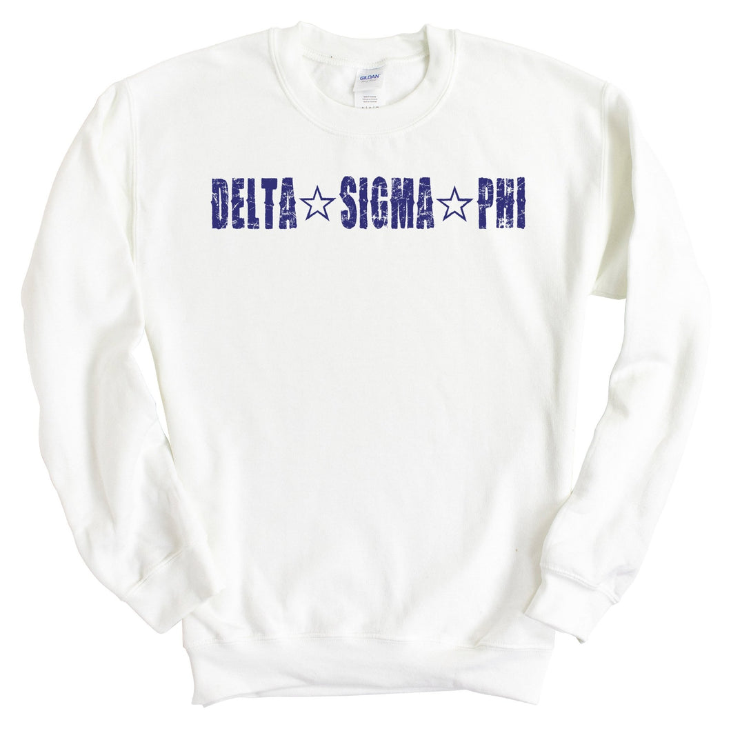 Delta Sigma Phi Sweatshirt - Delta Sig Fraternal Star Crewneck Sweatshirt - Kite and Crest