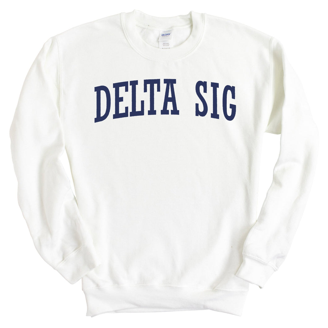 Delta Sigma Phi Sweatshirt - Delta Sig Intrinsic Lettered Crewneck Sweatshirt - Kite and Crest