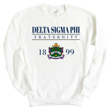 Load image into Gallery viewer, Delta Sigma Phi Sweatshirt - Delta Sig Large Crest Crewneck Sweatshirt - Kite and Crest
