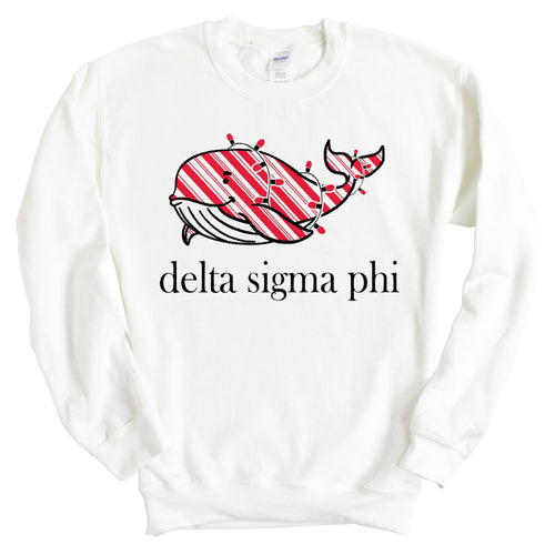 Delta Sigma Phi Sweatshirt - Delta Sig Red Whale Crewneck Sweatshirt - Kite and Crest