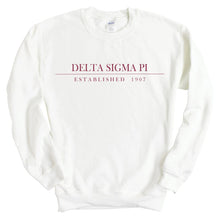 Load image into Gallery viewer, Delta Sigma Pi Boyfriend Sweatshirt - Fraternity Crewneck Sweatshirt - Kite and Crest
