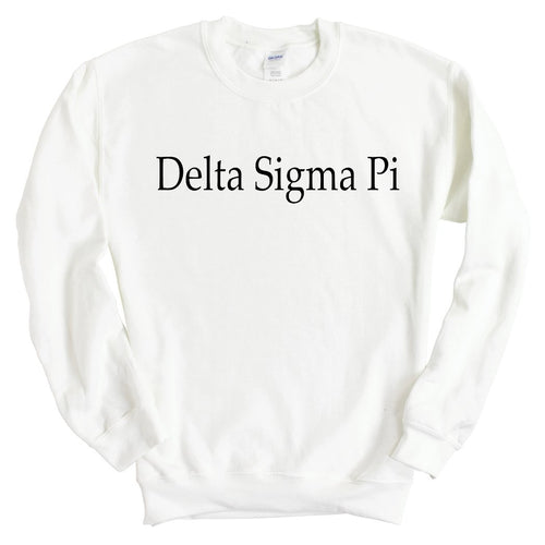 Delta Sigma Pi Clean and Simple Sweatshirt - Fraternity Crewneck Sweatshirt - Kite and Crest