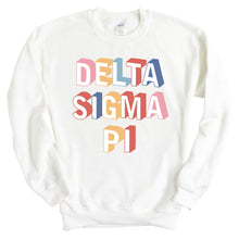Load image into Gallery viewer, Delta Sigma Pi Colorful 3D Sweatshirt - Fraternity Crewneck Sweatshirt - Kite and Crest
