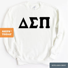 Load image into Gallery viewer, Delta Sigma Pi Keeping it Simple Sweatshirt - Fraternity Crewneck Sweatshirt - Kite and Crest
