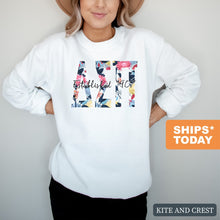 Load image into Gallery viewer, Delta Sigma Pi Marigold Sweatshirt - Fraternity Crewneck Sweatshirt - Kite and Crest
