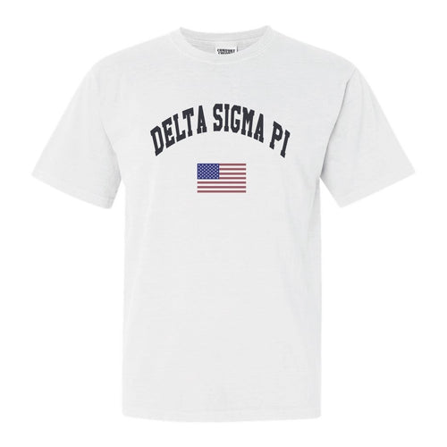 Delta Sigma Pi Traditional Flag Comfort Colors T-Shirt - Kite and Crest