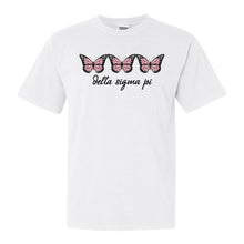 Load image into Gallery viewer, Delta Sigma Pi Trendy Butterfly Comfort Colors T-Shirt - Kite and Crest
