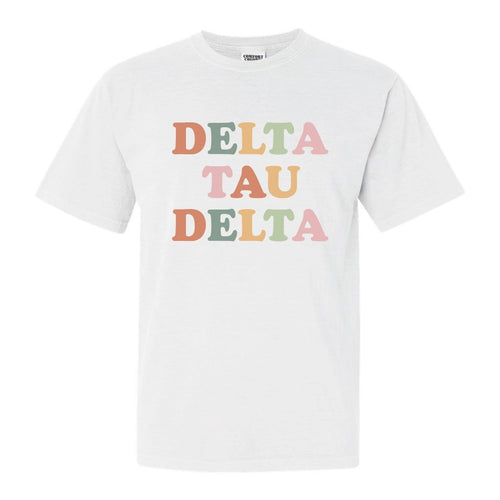 Delta Tau Delta Comfort Colors T-Shirt - Delt Bright and Colorful Shirt - Kite and Crest