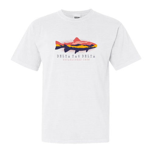 Delta Tau Delta Comfort Colors T-Shirt - Delt Fishing Shirt - Kite and Crest
