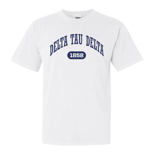 Delta Tau Delta Comfort Colors T-Shirt - Delt Fraternal Arch Shirt - Kite and Crest