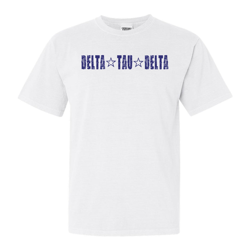 Delta Tau Delta Comfort Colors T-Shirt - Delt Fraternal Star Shirt - Kite and Crest