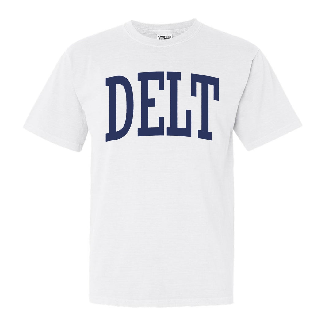 Delta Tau Delta Comfort Colors T-Shirt - Delt Intrinsic Lettered Shirt - Kite and Crest