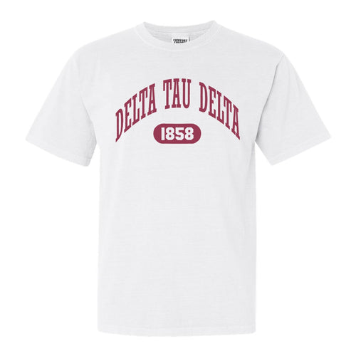 Delta Tau Delta Comfort Colors T-Shirt - Delt Large Athletic Shirt - Kite and Crest