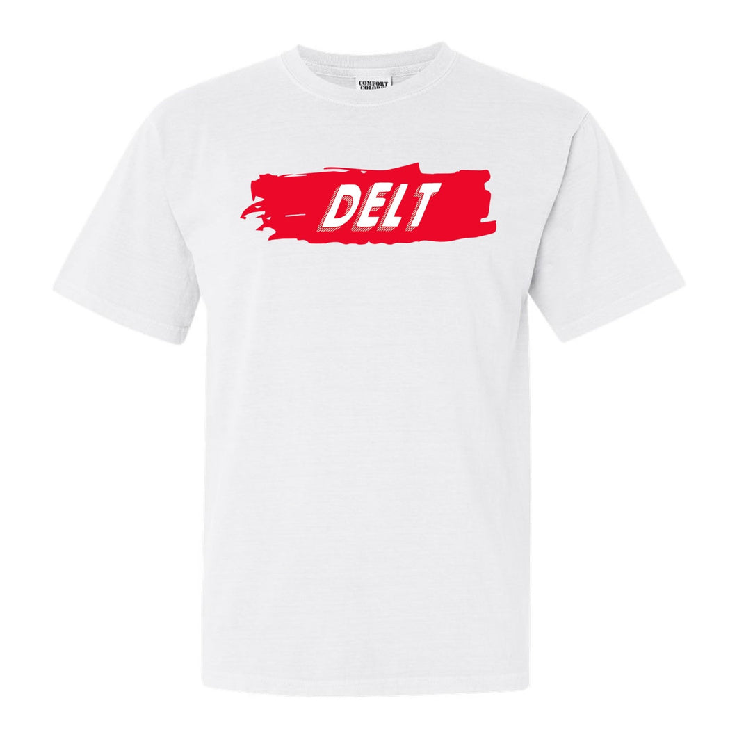 Delta Tau Delta Comfort Colors T-Shirt - Delt Red Slash Shirt - Kite and Crest
