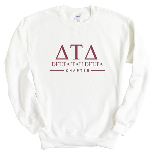 Delta Tau Delta Sweatshirt - Delt Basic Lined Crewneck Sweatshirt - Kite and Crest