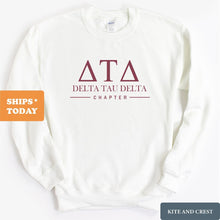 Load image into Gallery viewer, Delta Tau Delta Sweatshirt - Delt Basic Lined Crewneck Sweatshirt - Kite and Crest
