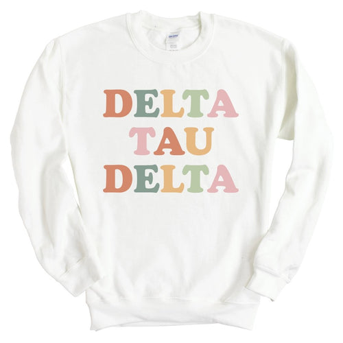 Delta Tau Delta Sweatshirt - Delt Bright and Colorful Crewneck Sweatshirt - Kite and Crest