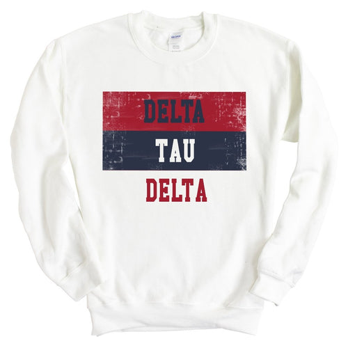 Delta Tau Delta Sweatshirt - Delt Colorful Stripe Crewneck Sweatshirt - Kite and Crest