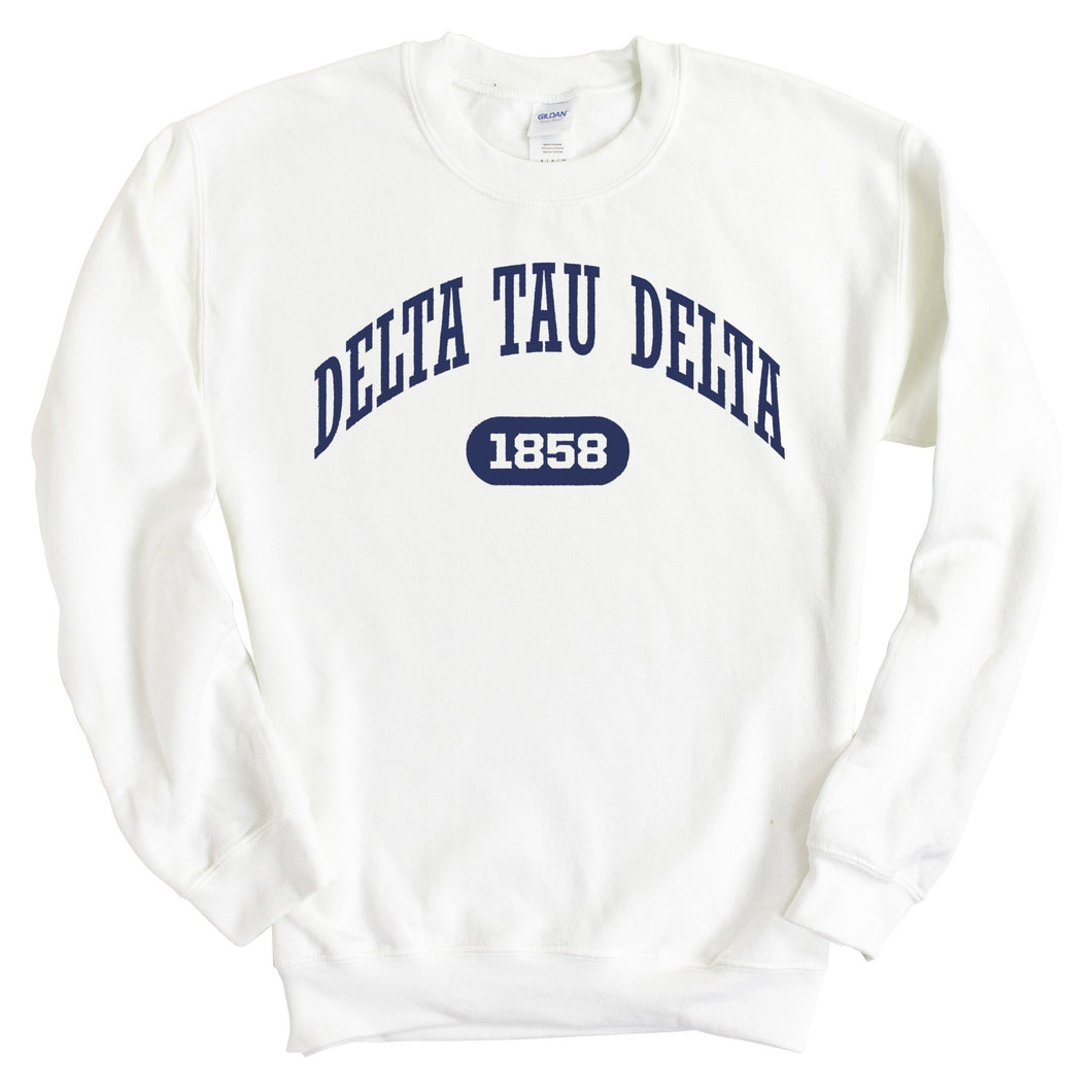 Delta Tau Delta Sweatshirt - Delt Fraternal Arch Crewneck Sweatshirt - Kite and Crest