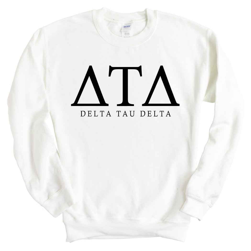 Delta Tau Delta Sweatshirt - Delt Fraternal Block Crewneck Sweatshirt - Kite and Crest