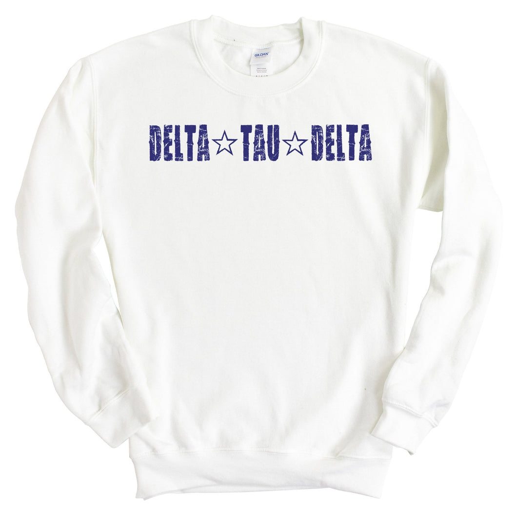 Delta Tau Delta Sweatshirt - Delt Fraternal Star Crewneck Sweatshirt - Kite and Crest