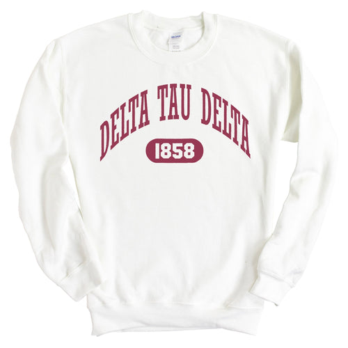 Delta Tau Delta Sweatshirt - Delt Large Athletic Crewneck Sweatshirt - Kite and Crest