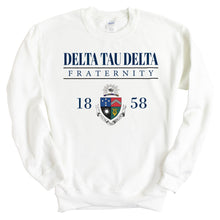 Load image into Gallery viewer, Delta Tau Delta Sweatshirt - Delt Large Crest Crewneck Sweatshirt - Kite and Crest
