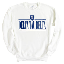 Load image into Gallery viewer, Delta Tau Delta Sweatshirt - Delt Shield Crewneck Sweatshirt - Kite and Crest
