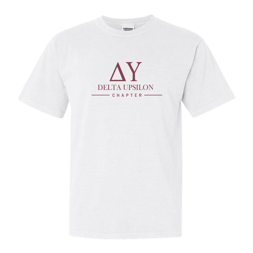Delta Upsilon Comfort Colors T-Shirt - DU Basic Lined Shirt - Kite and Crest