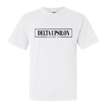 Load image into Gallery viewer, Delta Upsilon Comfort Colors T-Shirt - DU Fraternal Block Shirt - Kite and Crest
