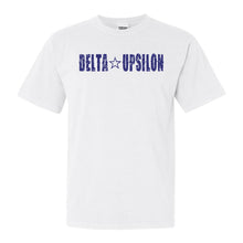 Load image into Gallery viewer, Delta Upsilon Comfort Colors T-Shirt - DU Fraternal Star Shirt - Kite and Crest
