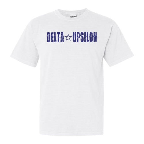 Delta Upsilon Comfort Colors T-Shirt - DU Fraternal Star Shirt - Kite and Crest