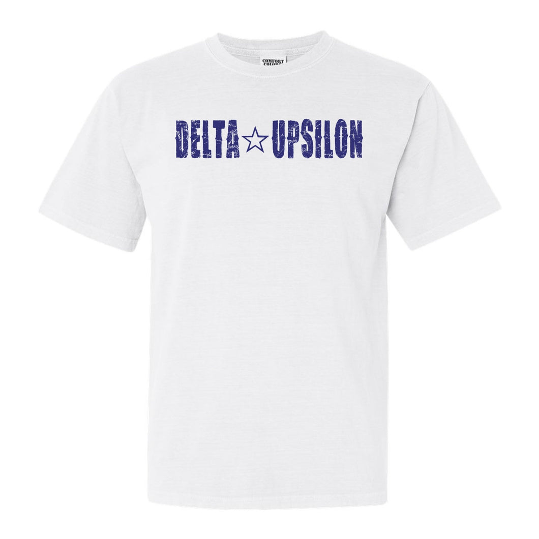 Delta Upsilon Comfort Colors T-Shirt - DU Fraternal Star Shirt - Kite and Crest