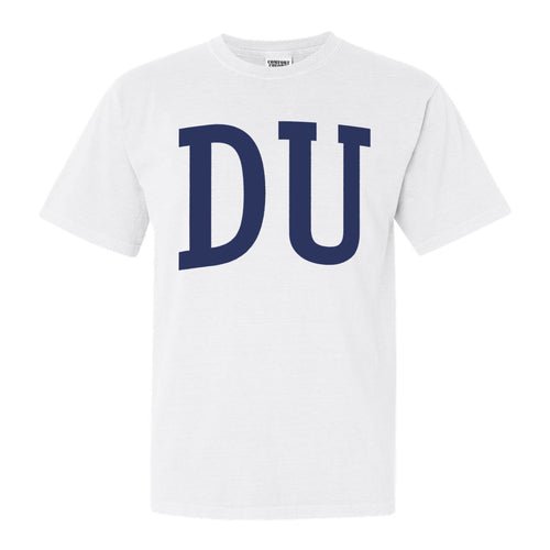 Delta Upsilon Comfort Colors T-Shirt - DU Intrinsic Lettered Shirt - Kite and Crest