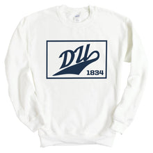 Load image into Gallery viewer, Delta Upsilon Sweatshirt - DU Baseball Boxed Crewneck Sweatshirt - Kite and Crest
