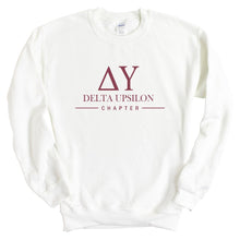 Load image into Gallery viewer, Delta Upsilon Sweatshirt - DU Basic Lined Crewneck Sweatshirt - Kite and Crest
