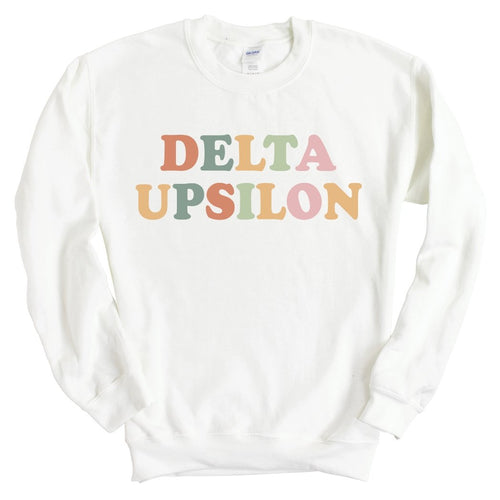 Delta Upsilon Sweatshirt - DU Bright and Colorful Crewneck Sweatshirt - Kite and Crest