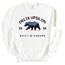 Load image into Gallery viewer, Delta Upsilon Sweatshirt - DU Fraternal Bear Crewneck Sweatshirt - Kite and Crest
