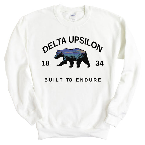 Delta Upsilon Sweatshirt - DU Fraternal Bear Crewneck Sweatshirt - Kite and Crest