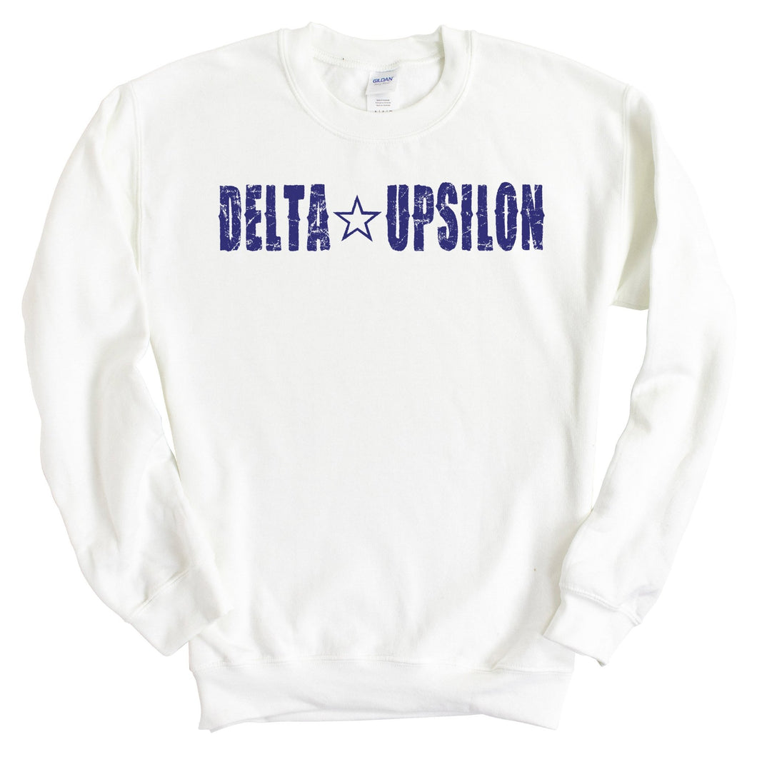 Delta Upsilon Sweatshirt - DU Fraternal Star Crewneck Sweatshirt - Kite and Crest