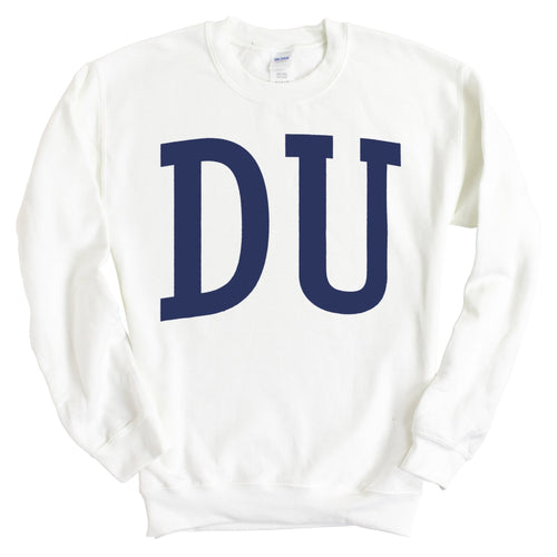 Delta Upsilon Sweatshirt - DU Intrinsic Lettered Crewneck Sweatshirt - Kite and Crest