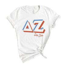 Load image into Gallery viewer, Delta Zeta T-shirt - Dee Zee (DZ) American Colored Tee - Kite and Crest
