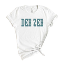 Load image into Gallery viewer, Delta Zeta T-shirt - Dee Zee (DZ) Blue Retro Tee - Kite and Crest
