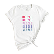 Load image into Gallery viewer, Delta Zeta T-shirt - Dee Zee (DZ) Bright and Stacked Tee - Kite and Crest
