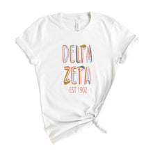 Load image into Gallery viewer, Delta Zeta T-shirt - Dee Zee (DZ) Cooper Tee - Kite and Crest
