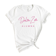 Load image into Gallery viewer, Delta Zeta T-Shirt | DZ Vintage Alumna Shirt | Delta Zeta Sorority Gift Idea - Kite and Crest
