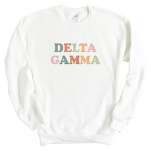 Load image into Gallery viewer, DG Delta Gamma Bright and Colorful Sorority Crewneck Sweatshirt - Kite and Crest
